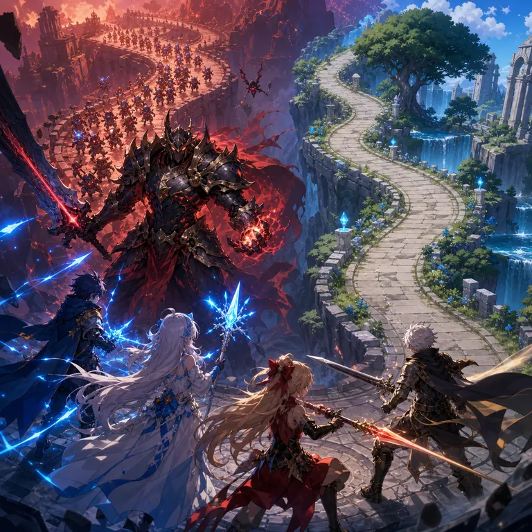 Editorial illustration contrasting a crowded boss route with a calm test route for evaluating Chaos Mode difficulty